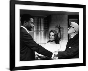 Guess Who's Coming To Dinner, Sidney Poitier, Katharine Houghton, Spencer Tracy, 1967-null-Framed Photo