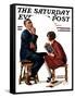 "Guessing Game," Saturday Evening Post Cover, July 9, 1927-Revere F. Wistehoff-Framed Stretched Canvas
