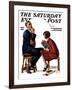 "Guessing Game," Saturday Evening Post Cover, July 9, 1927-Revere F. Wistehoff-Framed Giclee Print