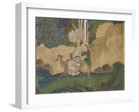 Guest arriving, detail from The Banquet of Seowangmo, c.1800-Korean School-Framed Giclee Print