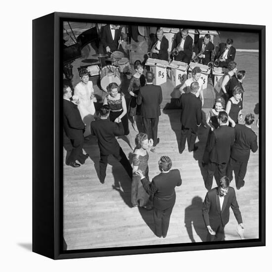 Guests at a Christmas Dance at Sheffield University, South Yorkshire, 1967-Michael Walters-Framed Stretched Canvas