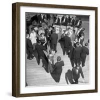 Guests at a Christmas Dance at Sheffield University, South Yorkshire, 1967-Michael Walters-Framed Photographic Print