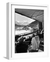 Guests at Fashionable Winter Resort Napping and Sunbathing on Hotel Terrace after Lunch-Alfred Eisenstaedt-Framed Photographic Print