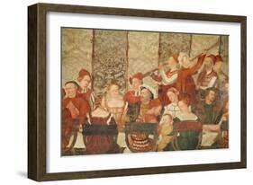 Guests at the Banquet Given by Bartolomeo Colleoni for King Christian I of Denmark-Girolamo Romanino-Framed Giclee Print