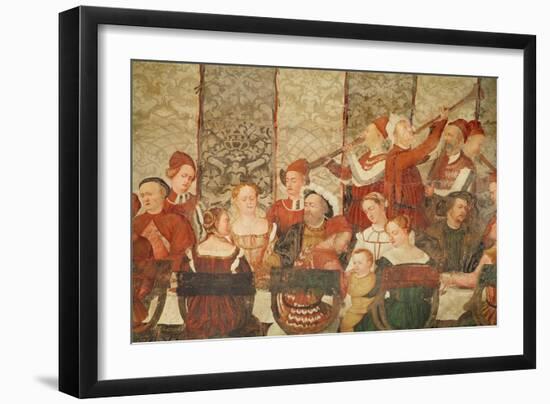 Guests at the Banquet Given by Bartolomeo Colleoni for King Christian I of Denmark-Girolamo Romanino-Framed Giclee Print