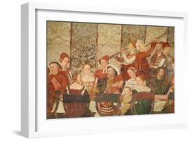 Guests at the Banquet Given by Bartolomeo Colleoni for King Christian I of Denmark-Girolamo Romanino-Framed Giclee Print