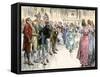 Guests Dancing the Virginia Reel at a Westover Plantation Ball, 1700s-null-Framed Stretched Canvas