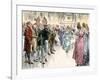 Guests Dancing the Virginia Reel at a Westover Plantation Ball, 1700s-null-Framed Giclee Print