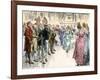 Guests Dancing the Virginia Reel at a Westover Plantation Ball, 1700s-null-Framed Giclee Print