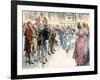 Guests Dancing the Virginia Reel at a Westover Plantation Ball, 1700s-null-Framed Giclee Print