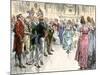 Guests Dancing the Virginia Reel at a Westover Plantation Ball, 1700s-null-Mounted Giclee Print
