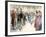 Guests Dancing the Virginia Reel at a Westover Plantation Ball, 1700s-null-Framed Giclee Print