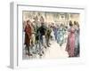 Guests Dancing the Virginia Reel at a Westover Plantation Ball, 1700s-null-Framed Giclee Print