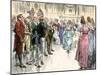 Guests Dancing the Virginia Reel at a Westover Plantation Ball, 1700s-null-Mounted Giclee Print