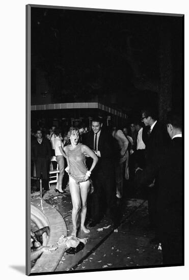 Guests Jump in Swimming Pool at the Last Party at the 'Garden of Allah,' Los Angeles, August 1959-Allan Grant-Mounted Photographic Print