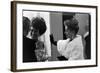 Guests Smoking and Talking at the Met Fashion Ball, New York, New York, November 1960-Walter Sanders-Framed Photographic Print