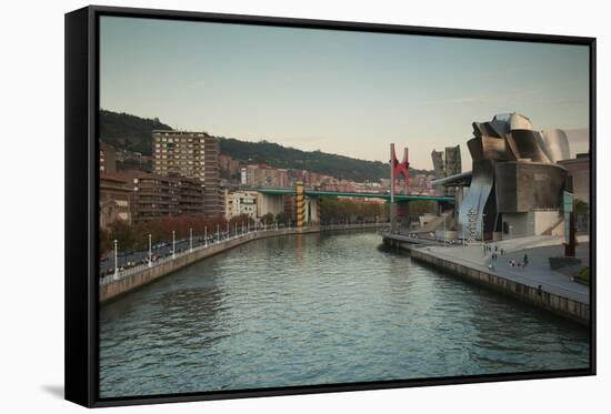 Guggenheim Museum designed by Frank Gehry, Bilbao, Biscay Province, Basque Country Region, Spain-null-Framed Stretched Canvas