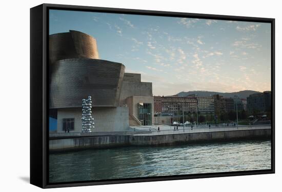 Guggenheim Museum designed by Frank Gehry, Bilbao, Biscay Province, Basque Country Region, Spain-null-Framed Stretched Canvas