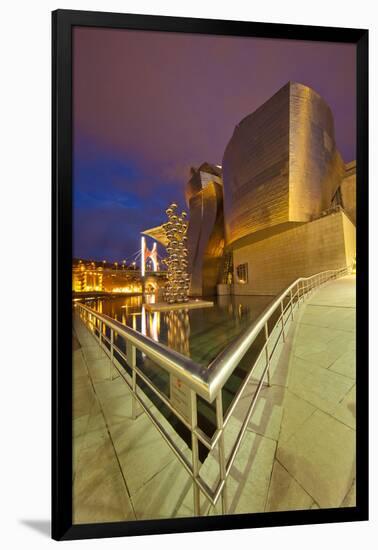 Guggenheim Museum Lit at Night, Bilbao, Spain-Jaynes Gallery-Framed Photographic Print