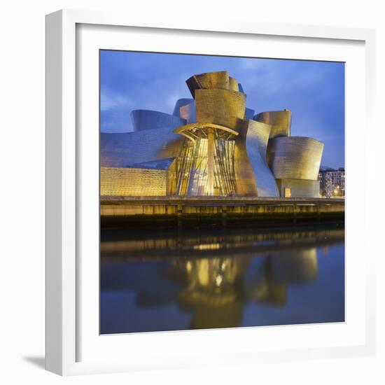 Guggenheim (Museum), Rio Ibaizabal, Bilbao, the Basque Provinces, Spain-Rainer Mirau-Framed Photographic Print