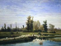 Treviso Countryside, on the Back of on the Sile, 1850-Guglielmo Ciardi-Giclee Print