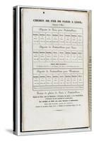 Guide du voyageur & de l'artiste à Fontainebleau: Page 4, Horaires du chemin de fer Paris-Fontaineb-Claude-Francois Denecourt-Stretched Canvas