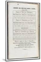 Guide du voyageur & de l'artiste à Fontainebleau: Page 4, Horaires du chemin de fer Paris-Fontaineb-Claude-Francois Denecourt-Mounted Giclee Print