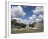 Guide Lecturing to Tourists in the Great Ball Court, Chichen Itza, Yucatan-Richard Maschmeyer-Framed Photographic Print