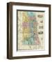 Guide Map of Chicago, c.1869-Rufus Blanchard-Framed Art Print