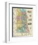 Guide Map of Chicago, c.1869-Rufus Blanchard-Framed Art Print