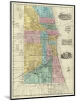 Guide Map of Chicago, c.1869-Rufus Blanchard-Mounted Art Print