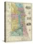 Guide Map of Chicago, c.1869-Rufus Blanchard-Stretched Canvas