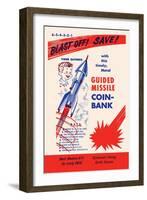 Guided Missile Coin-Bank-null-Framed Art Print
