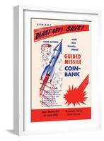 Guided Missile Coin-Bank-null-Framed Art Print