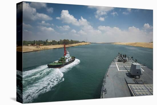 Guided-Missile Destroyer USS Stockdale Transits the Suez Canal-null-Stretched Canvas