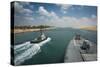 Guided-Missile Destroyer USS Stockdale Transits the Suez Canal-null-Stretched Canvas