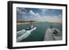 Guided-Missile Destroyer USS Stockdale Transits the Suez Canal-null-Framed Photographic Print