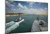 Guided-Missile Destroyer USS Stockdale Transits the Suez Canal-null-Mounted Photographic Print