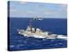 Guided-missile Destroyer USS William P. Lawrence in the Pacific Ocean-Stocktrek Images-Stretched Canvas