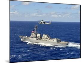 Guided-missile Destroyer USS William P. Lawrence in the Pacific Ocean-Stocktrek Images-Mounted Photographic Print
