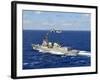 Guided-missile Destroyer USS William P. Lawrence in the Pacific Ocean-Stocktrek Images-Framed Photographic Print