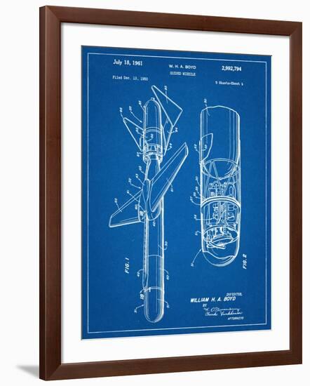 Guided Missile Patent-null-Framed Art Print