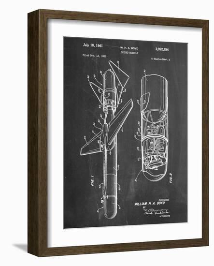 Guided Missile Patent-null-Framed Art Print