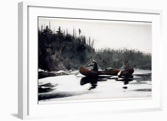 Guides Shooting Rapids, 1895-Winslow Homer-Framed Giclee Print