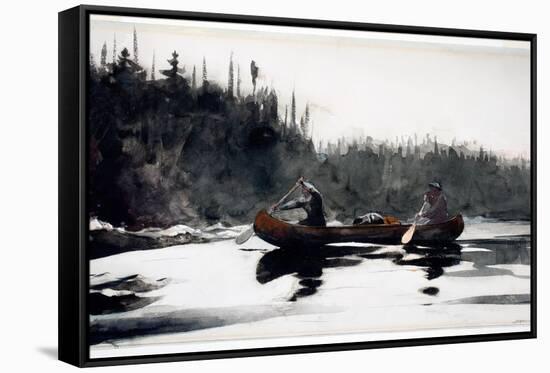 Guides Shooting Rapids, 1895-Winslow Homer-Framed Stretched Canvas