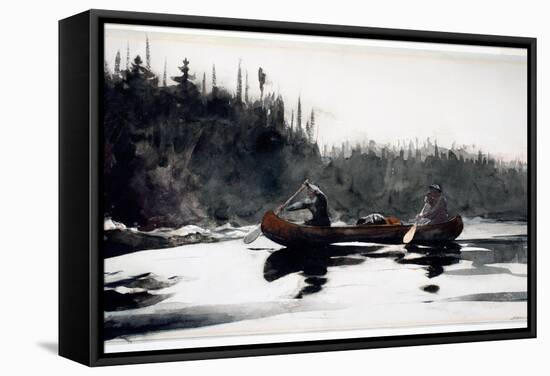 Guides Shooting Rapids, 1895-Winslow Homer-Framed Stretched Canvas