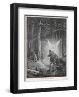 Guiding Xmas Angel-null-Framed Art Print