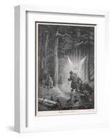 Guiding Xmas Angel-null-Framed Art Print