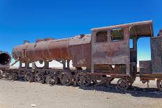Train Boneyard, Salar De Uyuni, Bolivia, South America-Guido Amrein-Framed Stretched Canvas