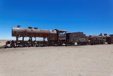 Train Boneyard, Salar De Uyuni, Bolivia, South America-Guido Amrein-Framed Stretched Canvas